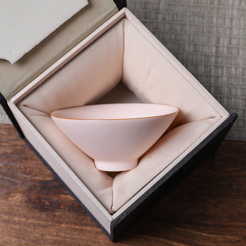 Bamboo-hat Type Cup Ceramic Tea Bowl