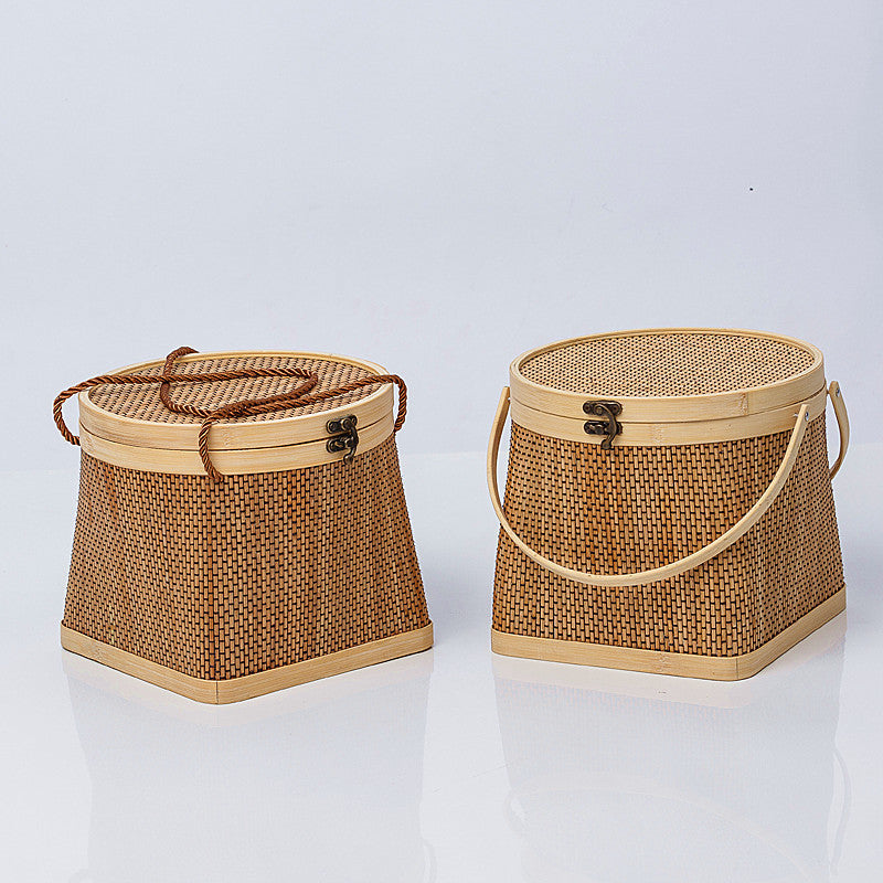 Bamboo Dumplings Wrapped Basket